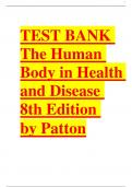 TEST BANK The Human Body in Health and Disease 8th Edition by Patton