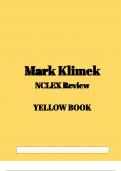 Mark Klimek NCLEX Review YELLOW BOOK questions with correct answers  rated A+
