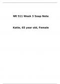 NR 511 Week 3 Soap Note.
