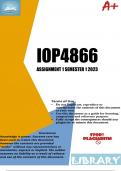 IOP4866 Assignment 1 Semester 1 2023 