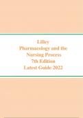 Lilley Pharmacology and the Nursing Process 7th Edition  latest update ISB NO: 0323087892