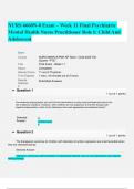 NURS 6660N-8 Exam &ndash; Week 11 Final Psychiatric Mental Health Nurse Practitioner Role I&colon; Child And Adolescent