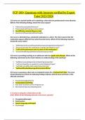 FCP 180&plus; Questions with Answers verified by Expert Tutor 2023&sol;2024