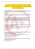 NGN ATI MATERNAL NEWBORN PROCTORED EXAM 2023 ACTUAL QUESTIONS AND ANSWERS WITH RATIONALES