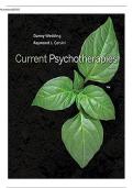Test Bank For Current Psychotherapies 11th Edition By Danny Wedding ISBN NO: 9781305865754 Complete Guide 