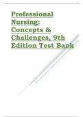 Professional Nursing Concepts & Challenges, 9th Edition 2024 latest revised Test Bank.pdf