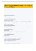 MHS Genesis Exam Questions And Answers Guaranteed pass
