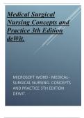 Medical Surgical Nursing Concepts and Practice 3th Edition 2024 latest revised update by deWit.