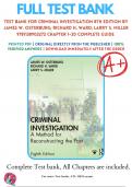 Test Bank For Criminal Investigation 8th Edition By James W&period; Osterburg&semi; Richard H&period; Ward&semi; Larry S&period; Miller 9781138903272 Chapter 1-20 Complete Guide 