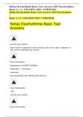 Relias Dysrhythmia Basic Test Answers 2023 Dysrhythmia - Basic A ( A+ GRADED 100% VERIFIED)  Relias Dysrhythmia Basic Test Answers