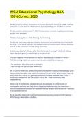 WGU Educational Psychology Q&A 100&percnt;Correct 2023