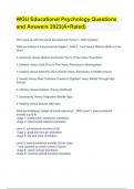 WGU Educational Psychology Questions and Answers 2023&lpar;A&plus;Rated&rpar;