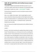 TOEFL IBT 66 QUESTIONs with Verified Answers &lpar;Latest 2023 Update&rpar;