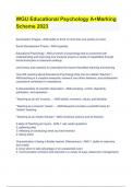 WGU Educational Psychology A&plus;Marking Scheme 2023