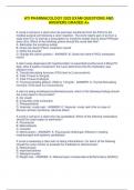 ATI PHARMACOLOGY 2023 EXAM QUESTIONS AND ANSWERS GRADED A&plus;