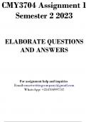CMY3704 Assignment 1 Semester 2 2023 &lpar;681757&rpar;