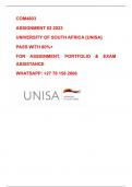 Essay COM4803-Media Management, Policy and Regulation (COM4803): COM4803 ASSIGNMENT 02 2023 - UNISA - PASS WITH 80%+ 