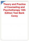 Theory and Practice of Counseling and Psychotherapy 10th Edition Test Bank Corey Complete testbank