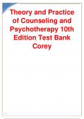Theory and Practice of Counseling and Psychotherapy 10th Edition Test Bank Corey Complete testbank