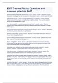 EMT Trauma Fisdap Question and answers rated A&plus; 2023