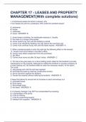 CHAPTER 17 - LEASES AND PROPERTY MANAGEMENT&lpar;With complete solutions&rpar;