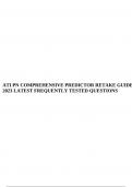 ATI PN COMPREHENSIVE PREDICTOR RETAKE GUIDE 2023 LATEST FREQUENTLY TESTED QUESTIONS&period;
