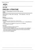 AQA GCSE ENGLISH LITERATURE Paper 1 MAY 2023 QUESTION PAPER&colon; Shakespeare and the 19th-century novel