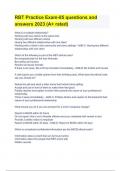 RBT Practice Exam-85 questions and answers 2023 &lpar;A&plus; rated&rpar;