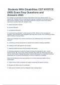 Students With Disabilities CST NYSTCE (060) Exam Prep Questions and Answers 2023.