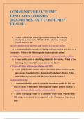 COMMUNITY HEALTH EXIT HESI LATEST VERSION 2023-2024 HESI EXIT COMMUNITY HEALTH