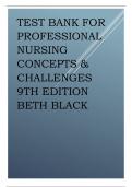 TEST BANK FOR PROFESSIONAL NURSING CONCEPTS & CHALLENGES  9TH EDITION 2024 LATEST REVISED UPDATE BY  BETH BLACK.