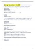 Study Questions for ILE