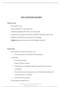 Study Guide Reading and English&period;