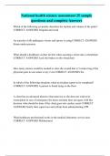 National health science assessment 25 sample questions and complete Answers