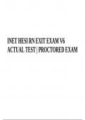 INET HESI RN EXIT EXAM V6 ACTUAL TEST | PROCTORED EXAM