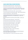 ALHS 1040 FINAL EXAM REVIEW QUESTIONS AND ANSWERS&period;