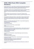 D046- WGU Exam With Complete Solutions&period;
