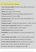WGU C211 Global Economics for Managers Questions and Answers Latest &lpar;2023 &sol; 2024&rpar; &lpar;Verified Answers&rpar;