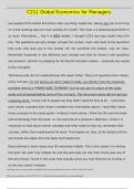 WGU C211 Global Economics Insight 2023 Questions and Answers Latest &lpar;2023 &sol; 2024&rpar; &lpar;Verified Answers&rpar;