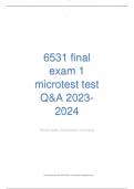 6531 final exam 1  microtest test Q&A 2023-2024 