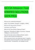 NCOA Mission Test VERIFIED SOLUTIONS  100% PASS
