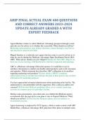 AHIP FINAL ACTUAL EXAM 400 QUESTIONS AND CORRECT ANSWERS 2023-2024 UPDATE ALREADY GRADED A WITH EXPERT FEEDBACK