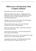 PBIO Exam 3&vert; 85 Questions&vert; With Complete Solutions