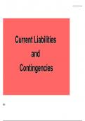 Current Liabilities  and  Contingencies