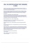 ESL 154 CERTIFICATION TEST GRADED A 2023