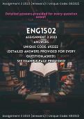 ENG1502 Assignment 3 2023 Unique Code: 696833 Due 22 August 2023 (ACE THIS ASSIGNMENT)