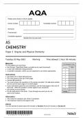 AQA 7404-2 CHEMISTRTY PAPER 2-AS-MAY 2023-Paper 2 Organic and Physical Chemistry