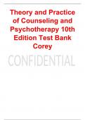 Theory and Practice of Counseling and Psychotherapy 10th Edition Test Bank Corey Complete testbank