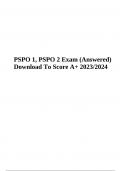 PSPO I, PSPO 2 Exam Questions With  Answers | Latest Graded A+ 2023/2024