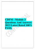 CDFM - Module 3 Questions And Answers 2023 Latest Rated 100% PASS.